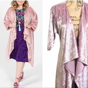 LuLaRoe Shirley kimono purple crushed velvet